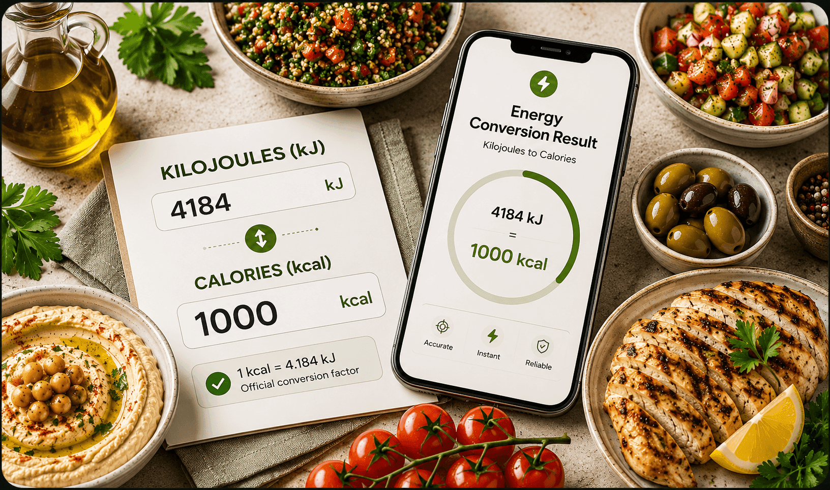 Kilojoule ↔ Calorie Converter