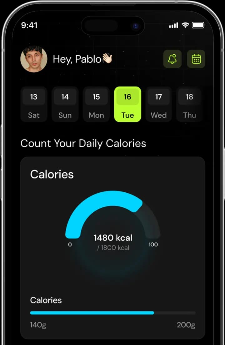 CalorieX App Interface
